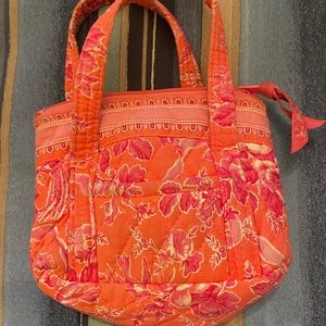 Authentic Vera Bradley Hope Toile Pink Birds Small Bag,  Rare Retired Print